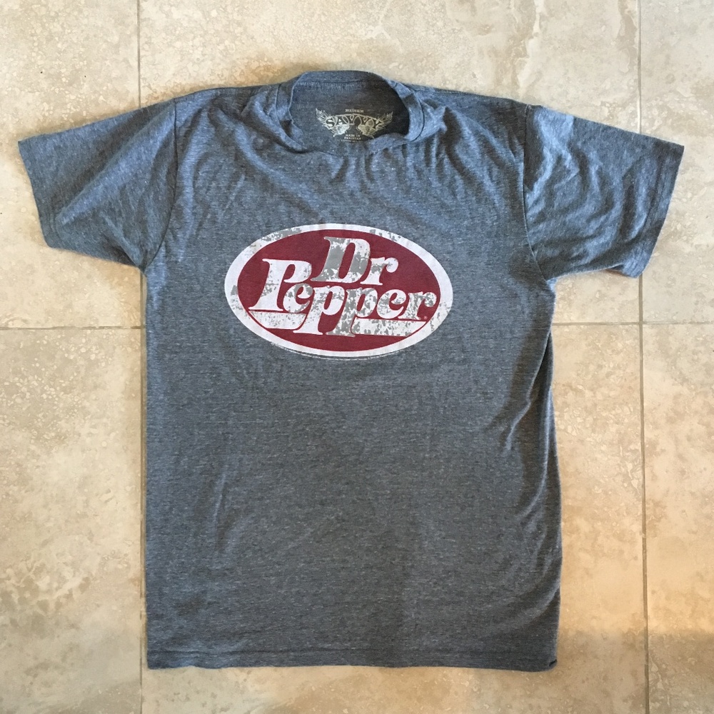 Dr Pepper Mens T-shirt Medium Gray